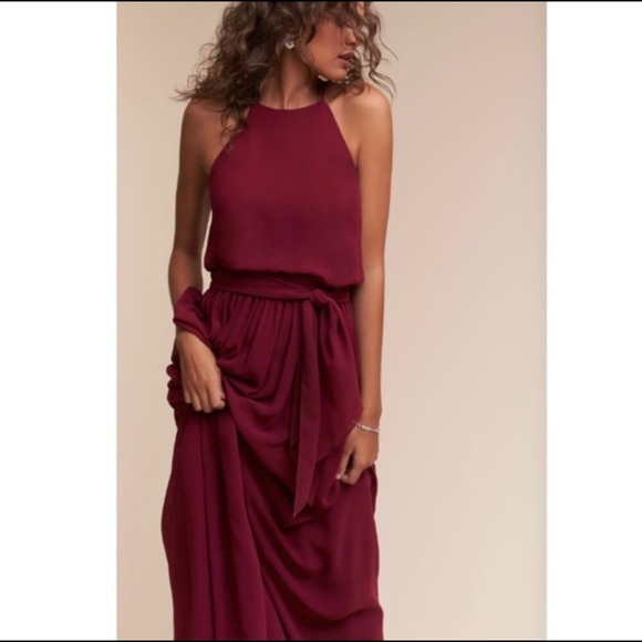 Donna Morgan Alana Dress in Crimson Red - Picture 1 of 6